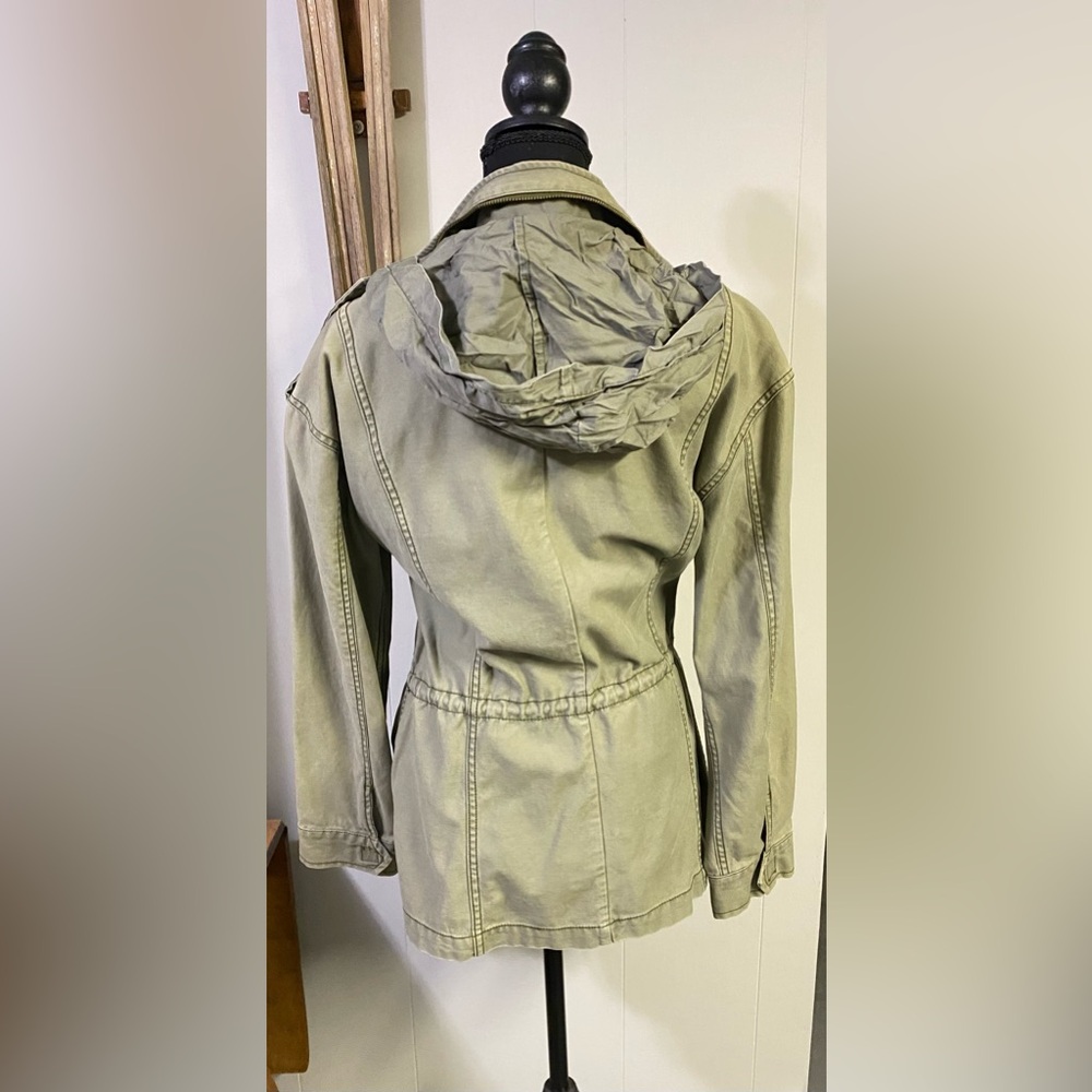 American Eagle Outfitters Khaki Jacket with Brass Accents